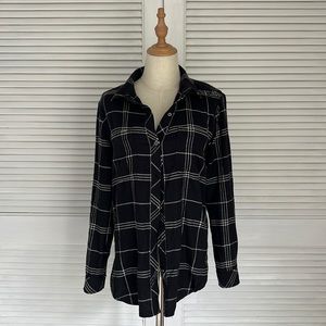 ATHLETA | Black and White Flannel